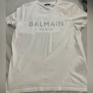 Balmain Logo Print Crewneck T-Shirt